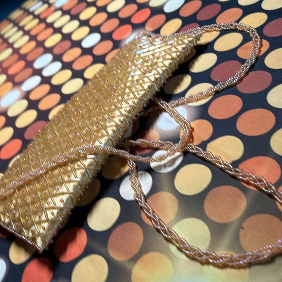 beaded long strap stunning gold purse - Picture 14 of 15